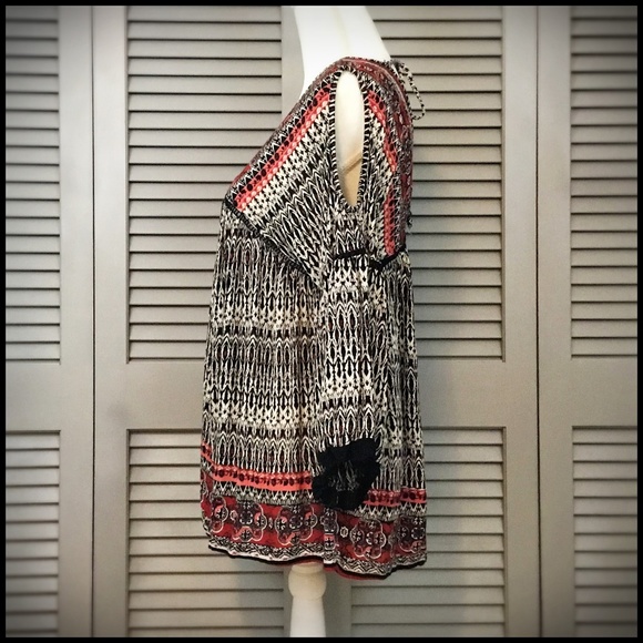 ⚜️Angie Boho Peasant Cold Shoulder Top - Picture 3 of 6